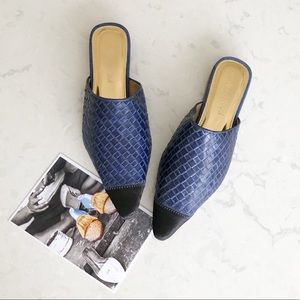 anna ricci gold mules